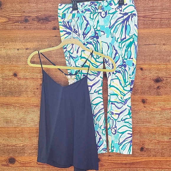 Lilly PulitzerPatterned Women's Pants and tank top size 0 - Picture 1 of 4